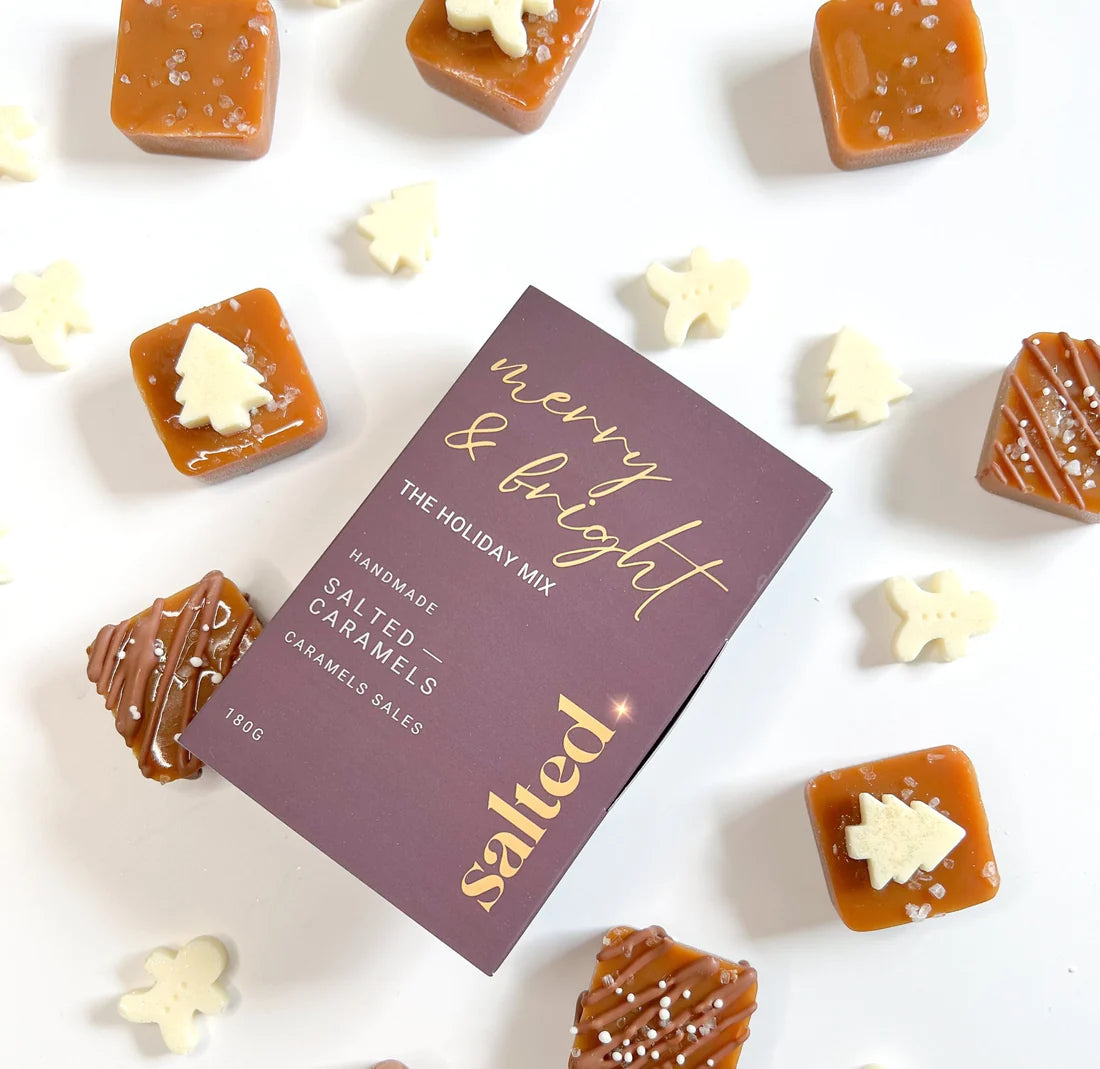 The Merry & Bright Holiday Mix Salted Caramels