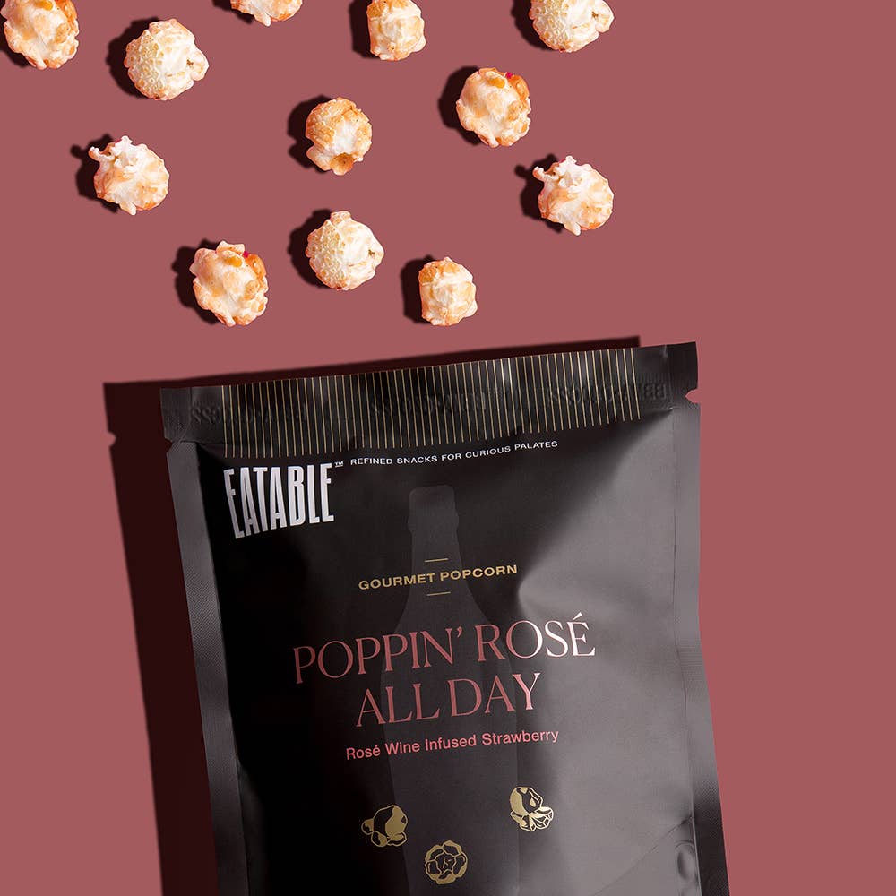 Poppin' Rosé All Day (Mini) Wine Infused Gourmet Popcorn