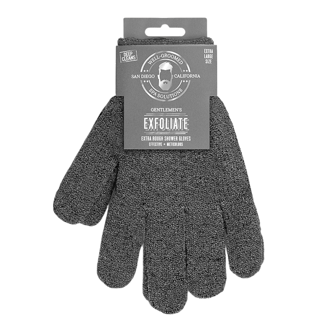 Well Groomed Xl Extra Rough Shower Gloves - Charcoal