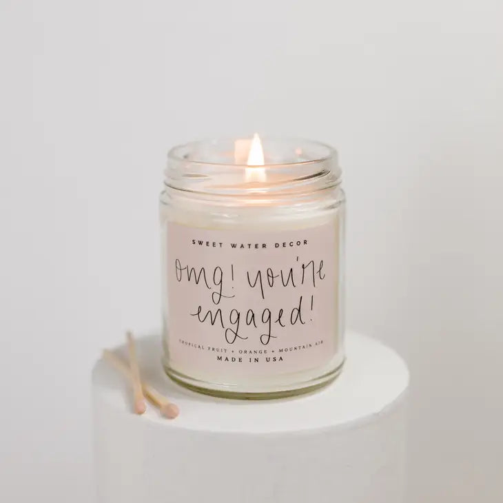 OMG You're Engaged Soy Candle, Engagement Gift, Bridal Shower Gift